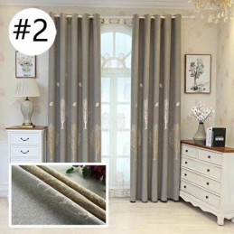 Elegantní Žakárové Zatemňovací Závěsy Do Ložnice S Motivem Bavlny A Stromečku