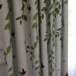 Záclona Na Míru Záclona Okno Se Vzorem Čerstvých Listů